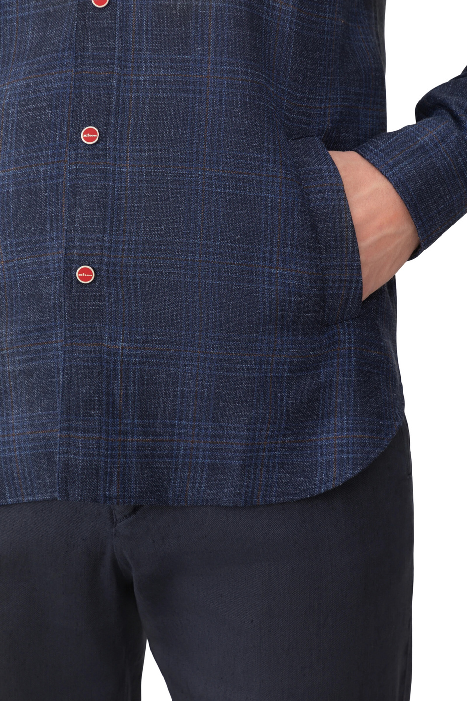 Мужской Kiton Рубашка из смесовой шерсти (цвет ), артикул UMCMARK0630G1300C | Фото 7