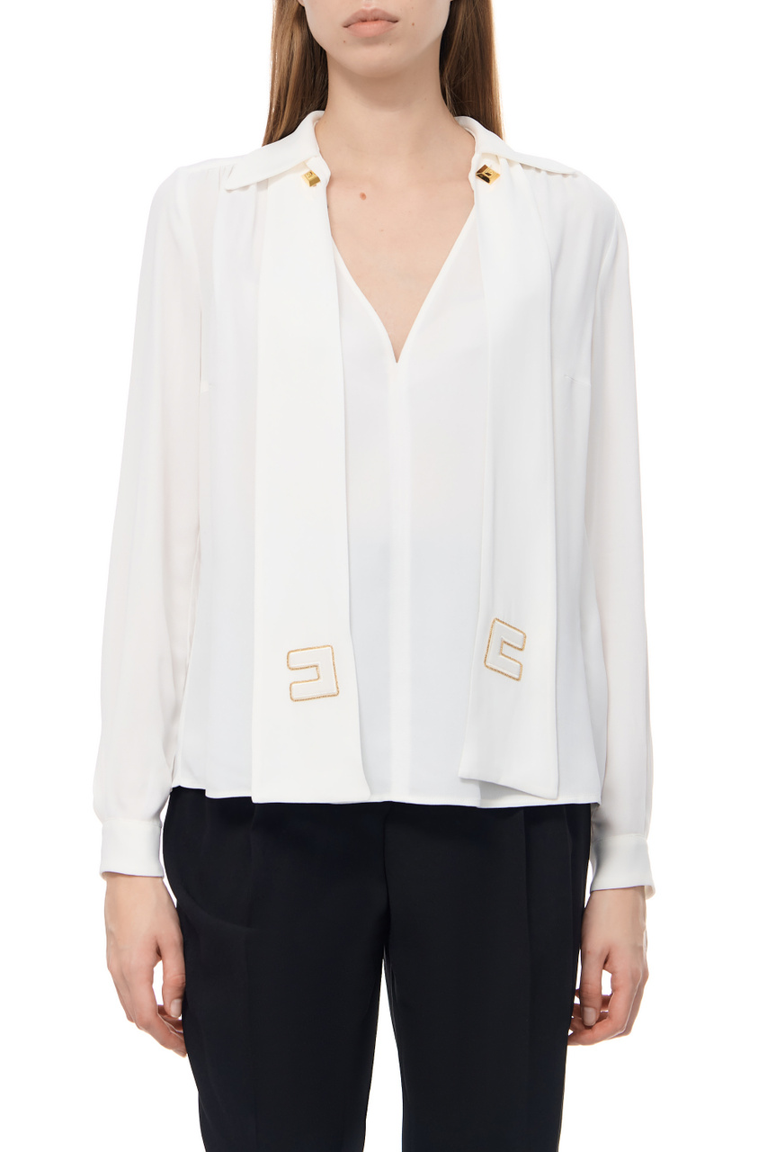 Блузка с вышивкой|Основной цвет:Белый|Артикул:CA00736E2 | Фото 1