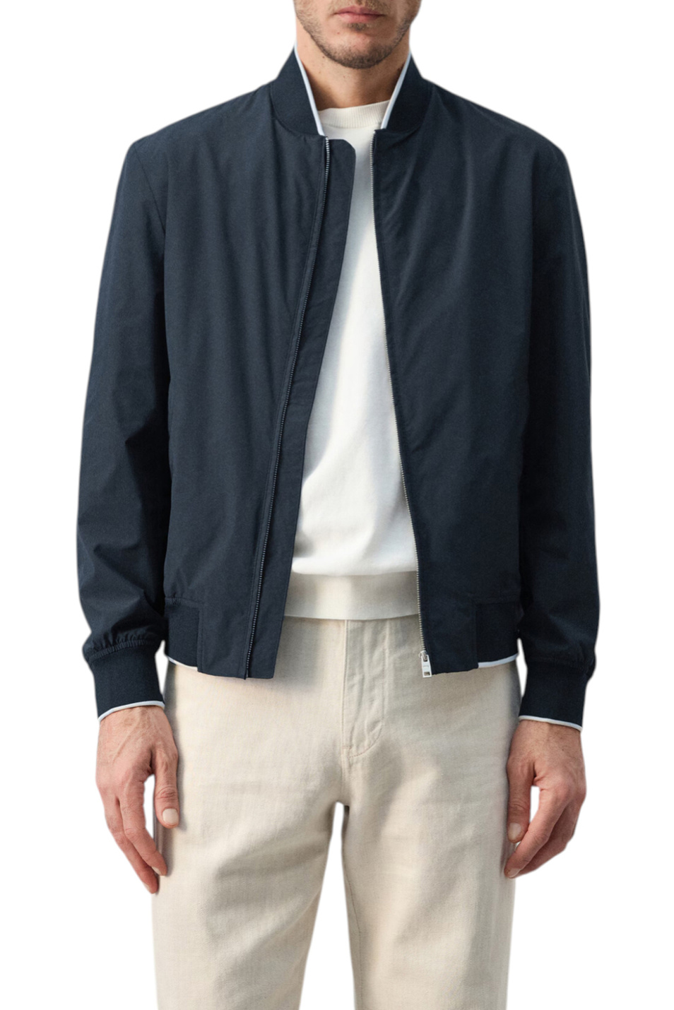 Мужской Mango Man Бомбер EROS однотонный (цвет ), артикул 27015935 | Фото 3