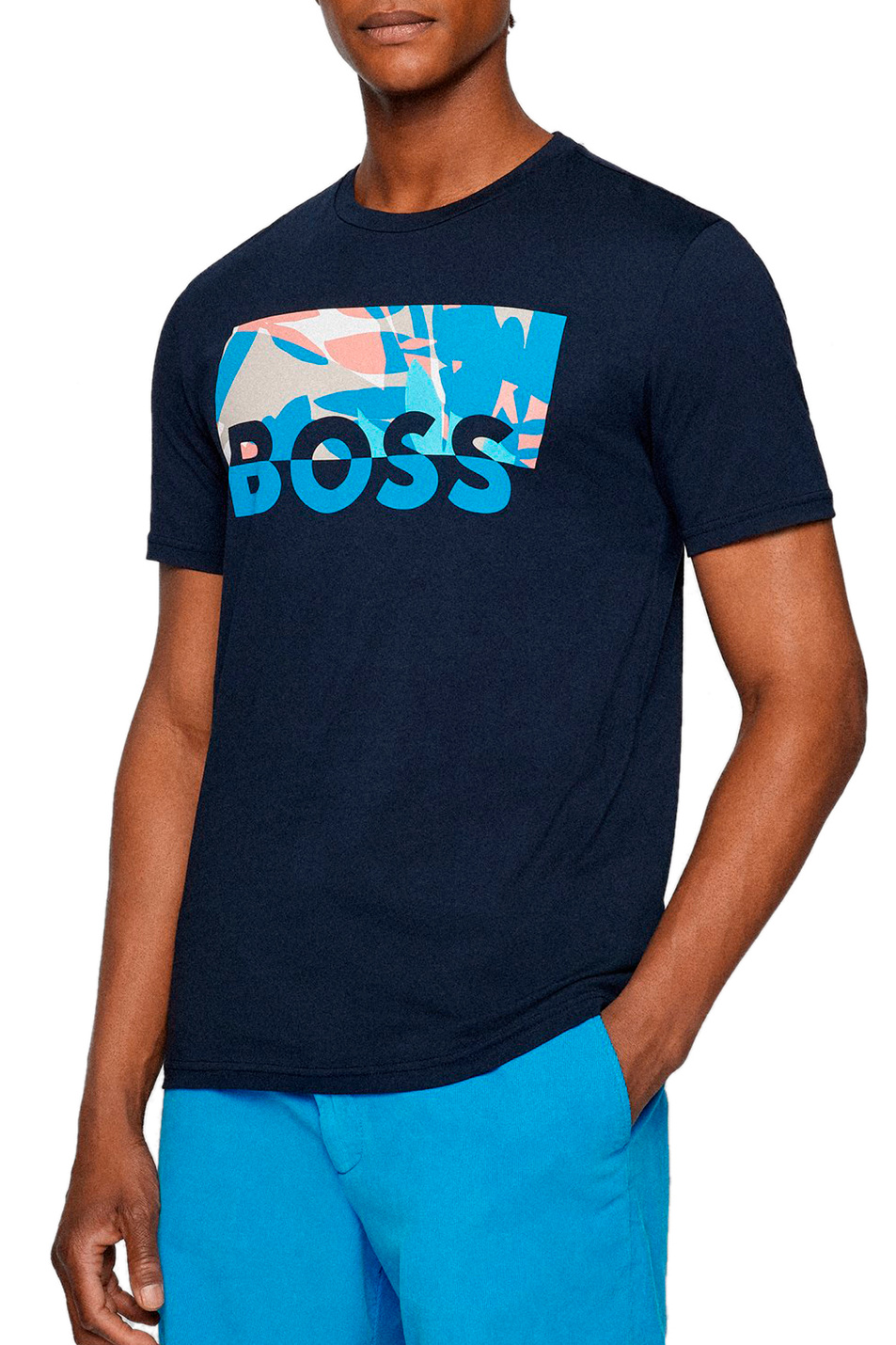 Мужской BOSS Футболка из хлопкового джерси (цвет ), артикул 50469663 | Фото 3