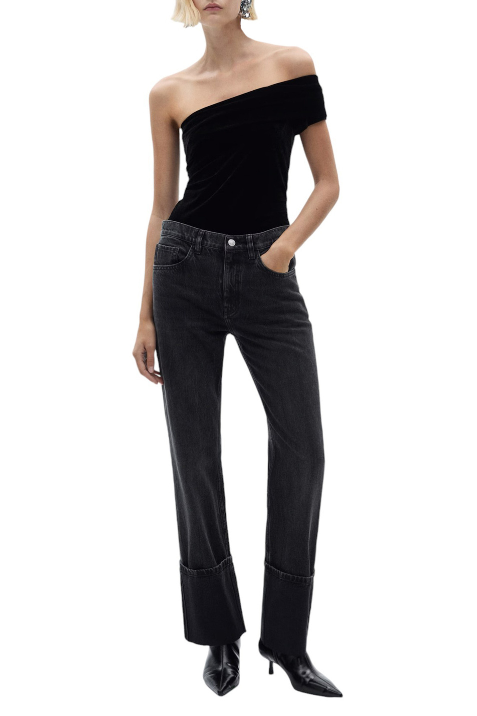 Боди XLUNA бархатное|Основной цвет:Черный Женский Mango Боди XLUNA бархатное (цвет ), артикул 77099060 | Фото 2