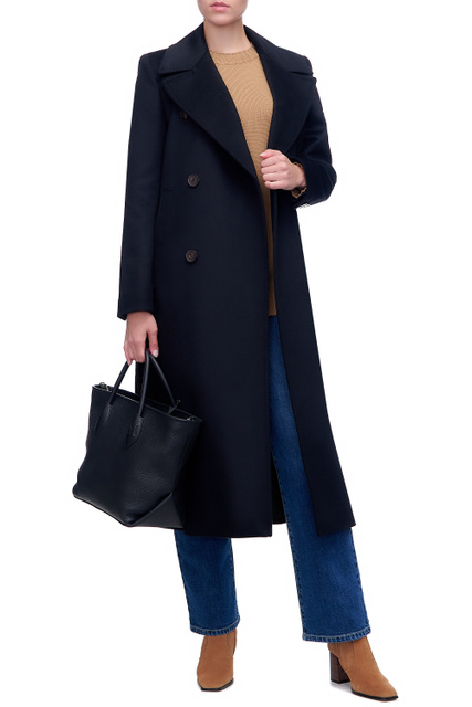 Пальто MACARIO из натуральной шерсти|Основной цвет:Черный|Артикул:60161019 | Фото 2