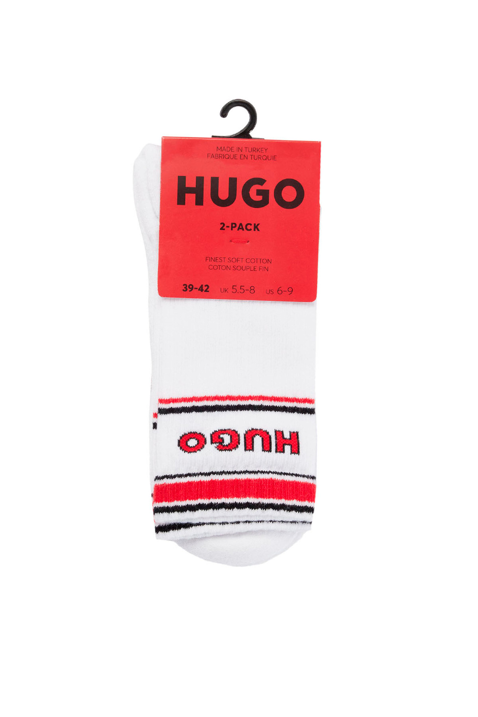 Мужской HUGO Набор из 2 пар носков с логотипом (цвет белый), артикул 50491624 | Фото 2