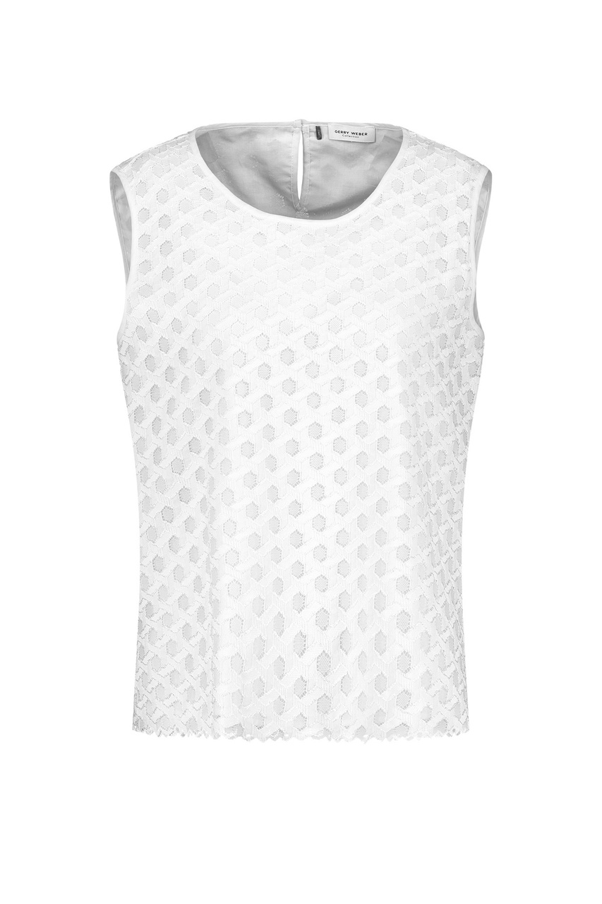 Блузка с кружевом|Основной цвет:Белый|Артикул:160051-31523 | Фото 1