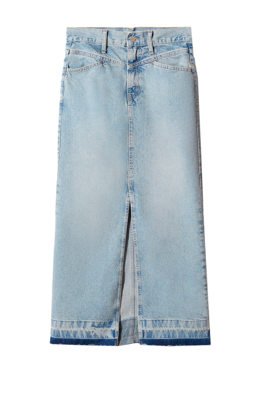 Юбка джинсовая RAFAELLA из натурального хлопка|Основной цвет:Голубой|Артикул:47087140 | Фото 1