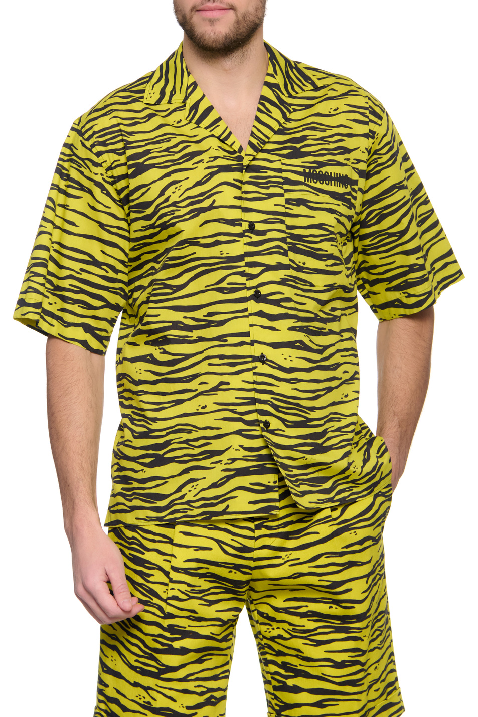 Мужской Moschino Рубашка из натурального хлопка с принтом (цвет ), артикул A0216-2062 | Фото 3