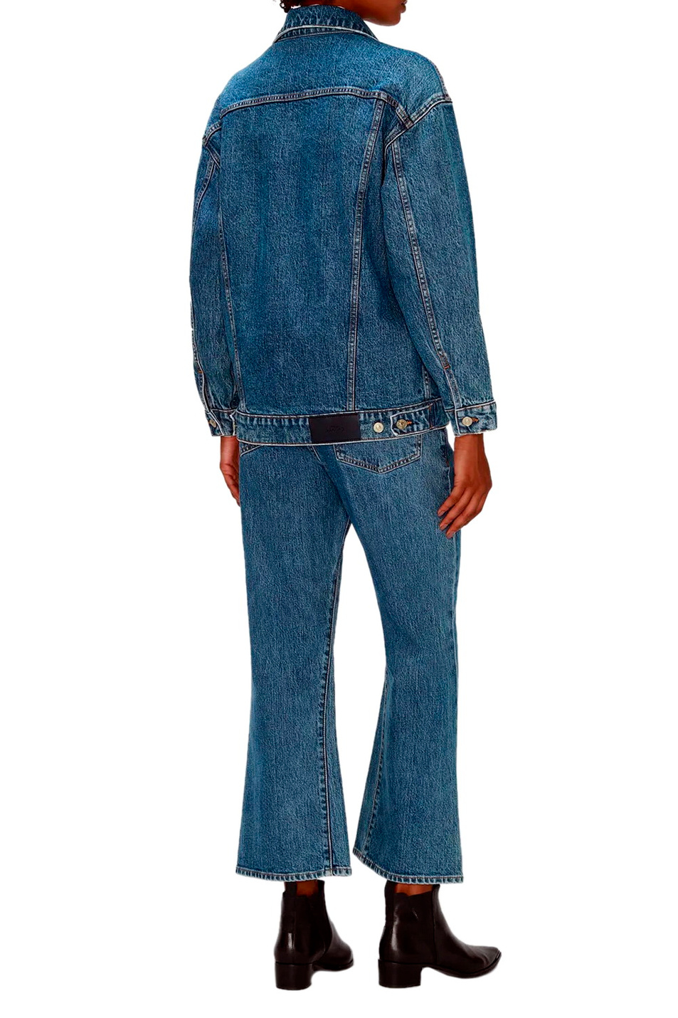 Женский 7 for all Mankind Джинсовая куртка EASY TRUCKER из смесового хлопка (цвет ), артикул JSEAC100BL | Фото 5