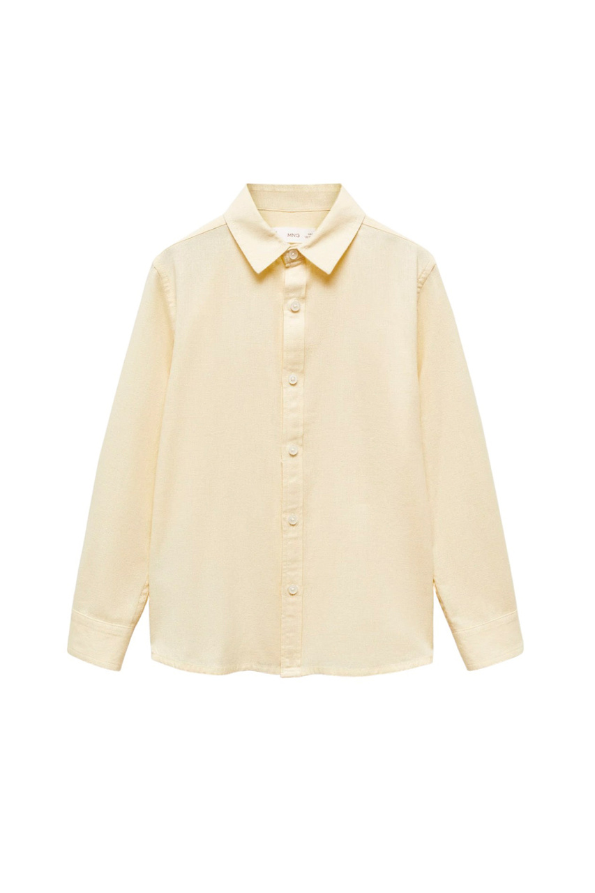 Рубашка BLAS из хлопка и льна|Основной цвет:Желтый|Артикул:67025992 | Фото 1