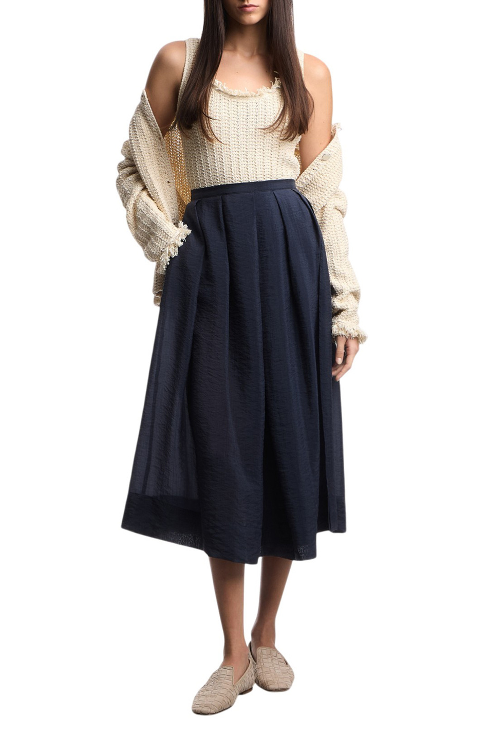 Женский Emporio Armani Топ вязаный с бахромой (цвет ), артикул EW002979-AF22478 | Фото 2