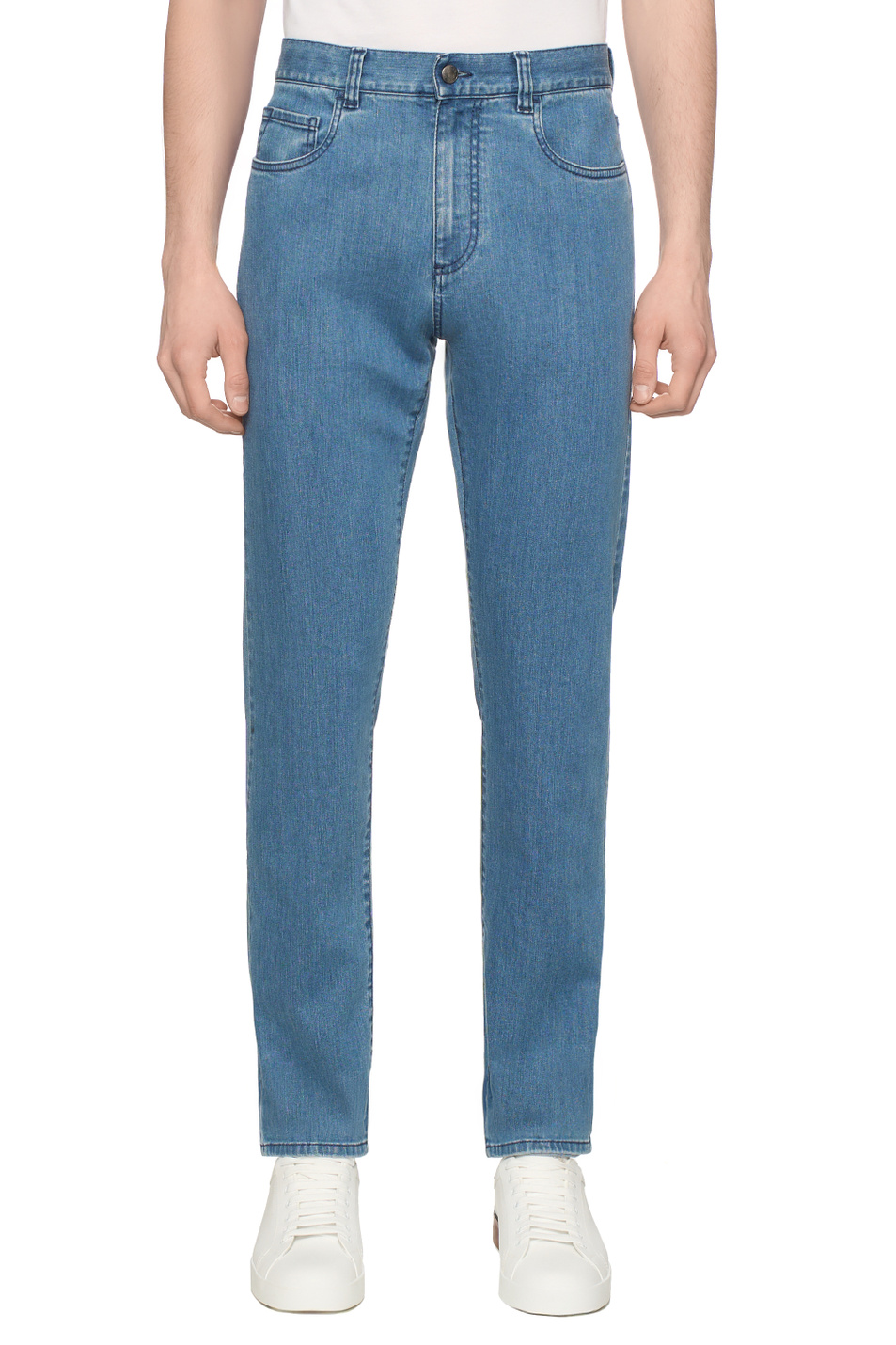 Мужской Canali Джинсы из эластичного хлопка (цвет ), артикул 91719PD00018 | Фото 4