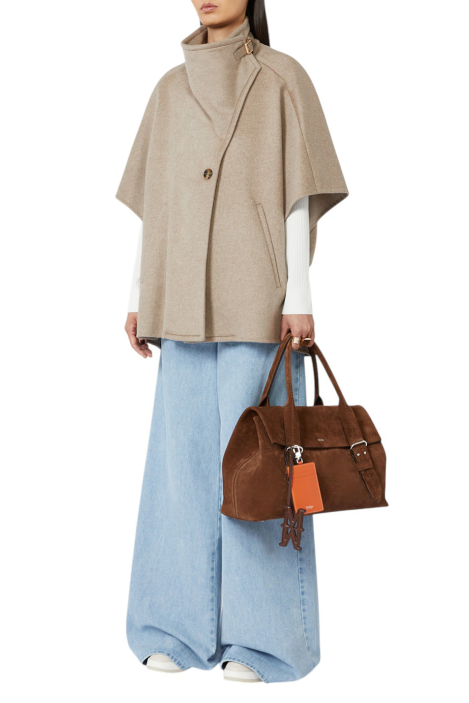 Женский Max Mara Сумка ARCHETIPO из натуральной замши (цвет ), артикул 2524516111 | Фото 5
