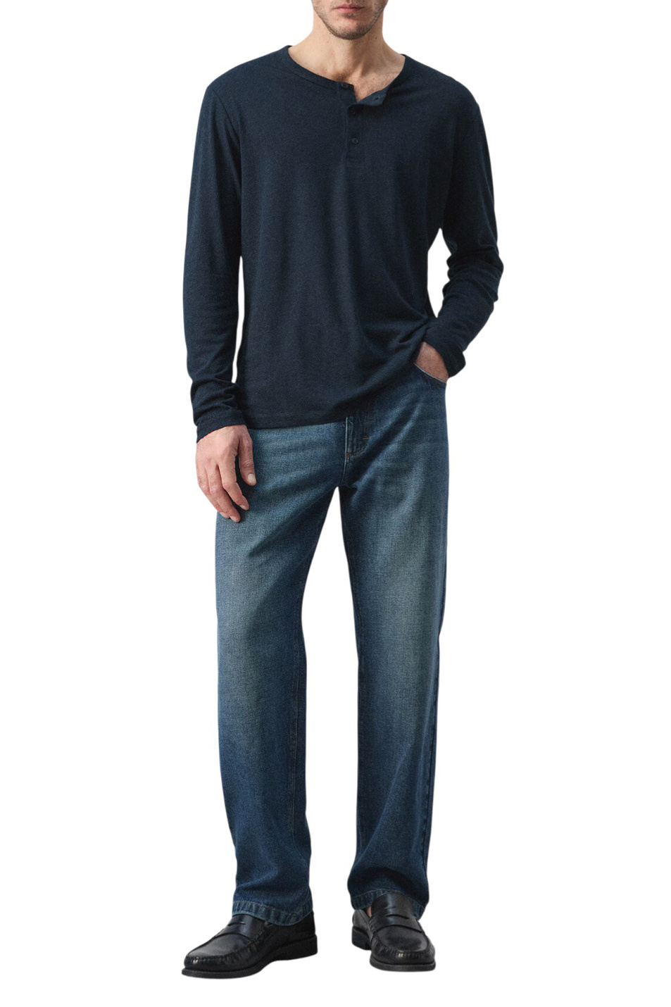 Мужской Mango Man Джемпер PANAML однотонный (цвет ), артикул 27035965 | Фото 2