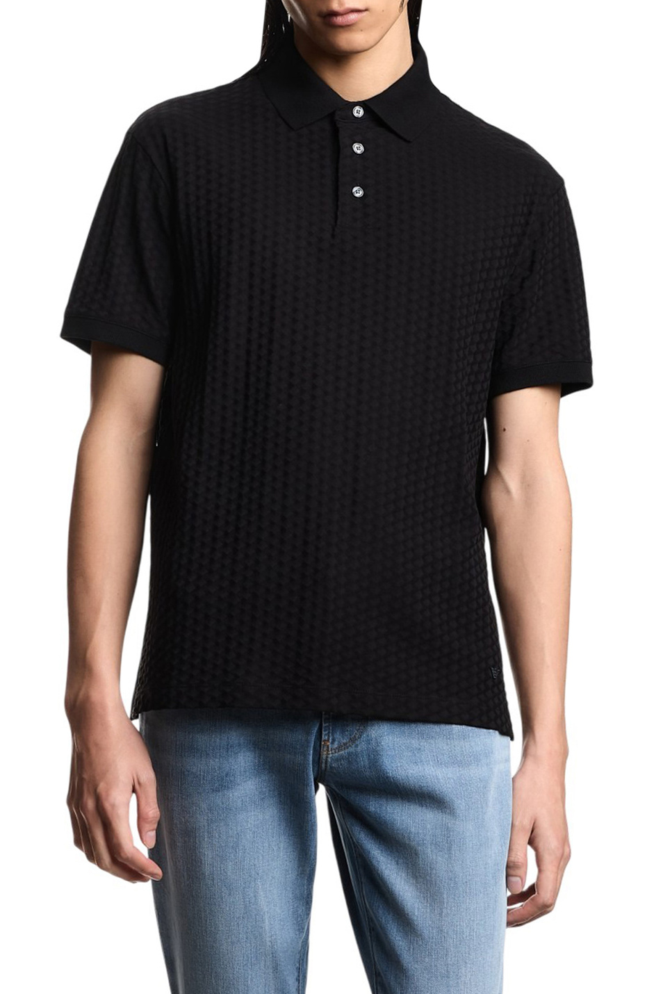 Мужской Emporio Armani Поло из хлопка (цвет ), артикул EM001295-AF10762 | Фото 3