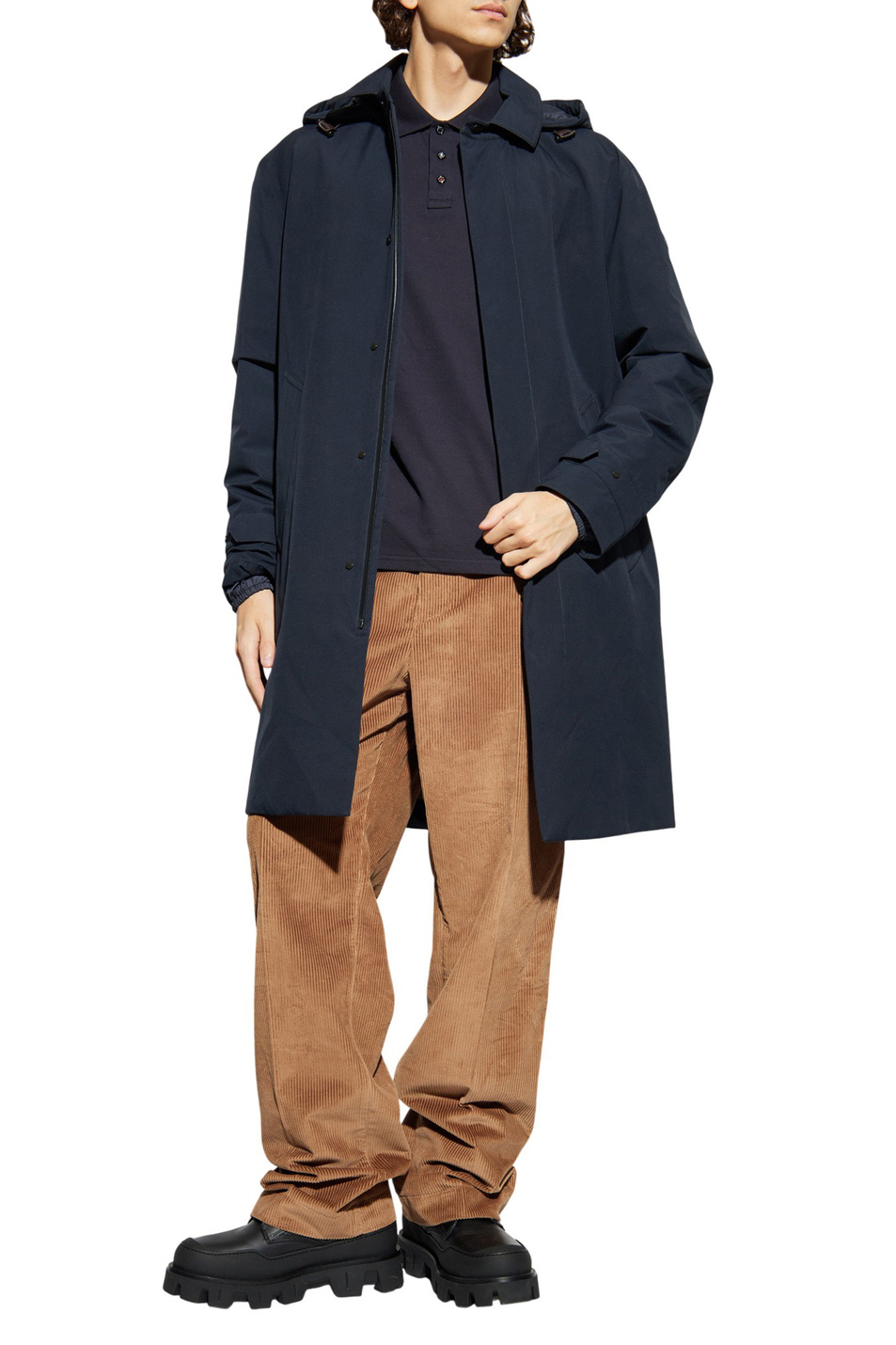 Плащ LAREZILA с пуховым наполнителем|Основной цвет:Синий Мужской Moncler Плащ LAREZILA с пуховым наполнителем (цвет ), артикул K20911C00016-539MS | Фото 2