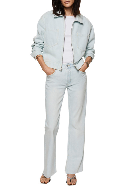 Джинсовая куртка ZAIDA с карманами|Основной цвет:Голубой|Артикул:37082877 | Фото 2