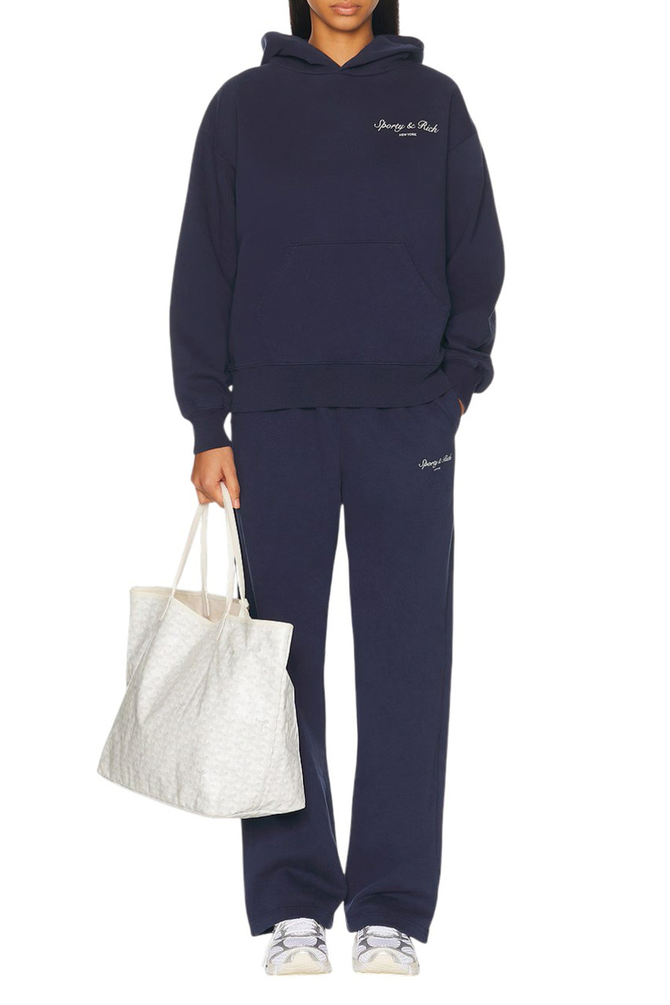 Женский Sporty & Rich Брюки Syracuse из хлопка (цвет ), артикул PA05566328BL106 | Фото 2