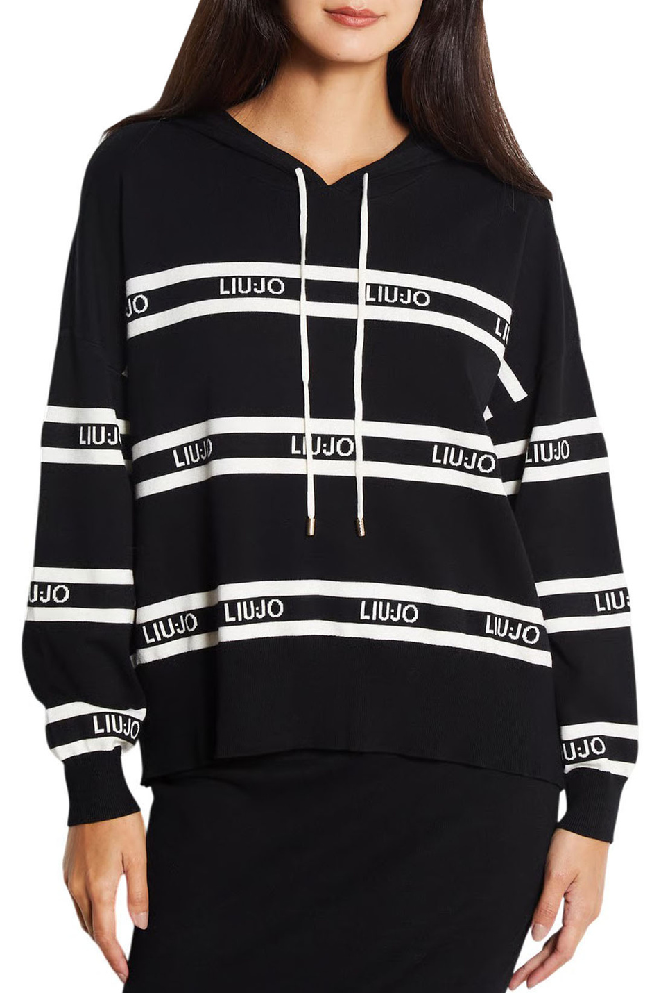 Женский Liu Jo Худи из смесовой вискозы с логотипом (цвет ), артикул TF5216MS63L | Фото 4