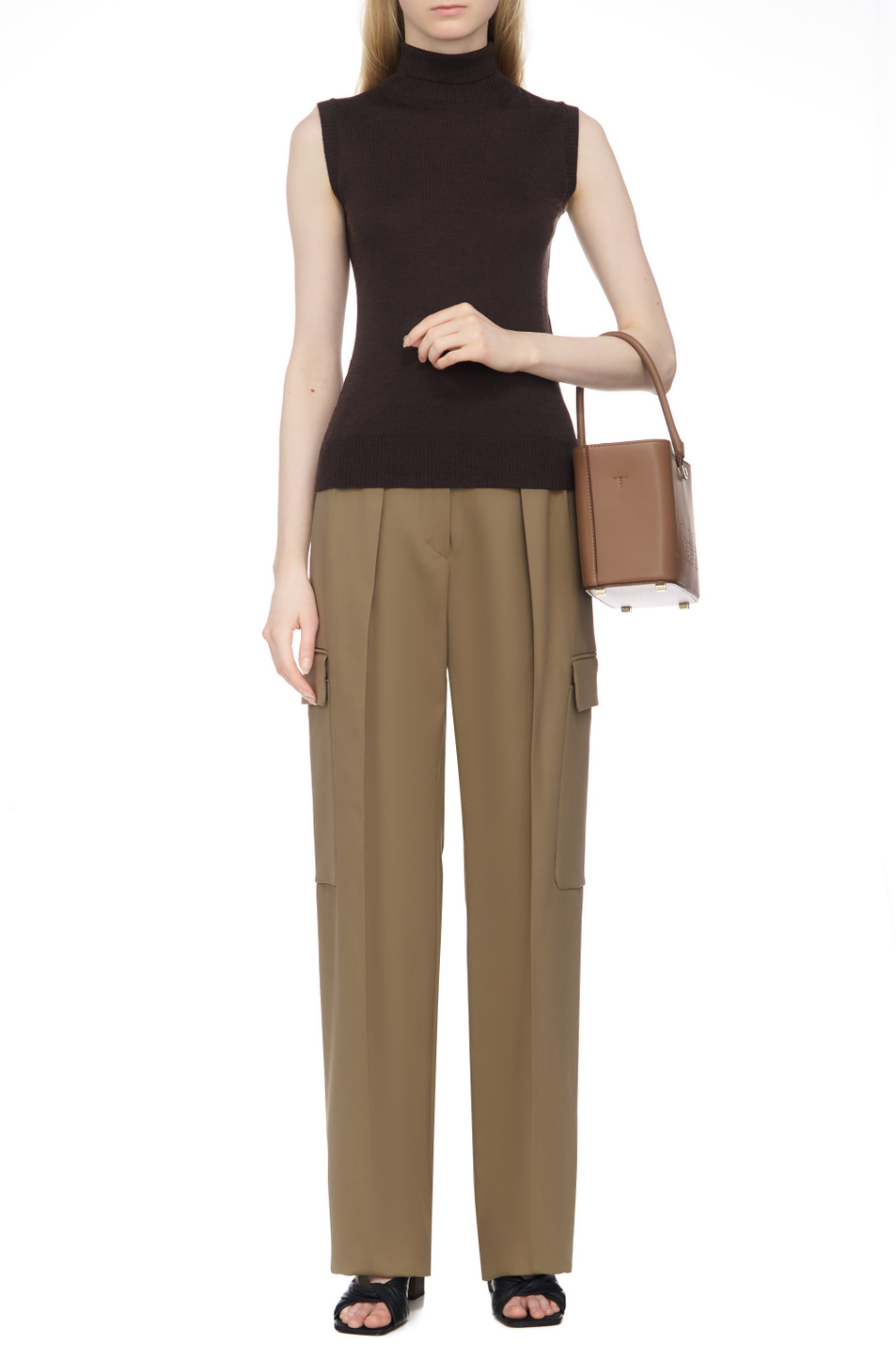 Женский Sportmax Брюки BARNABA из смесового хлопка (цвет ), артикул 2321360339 | Фото 3