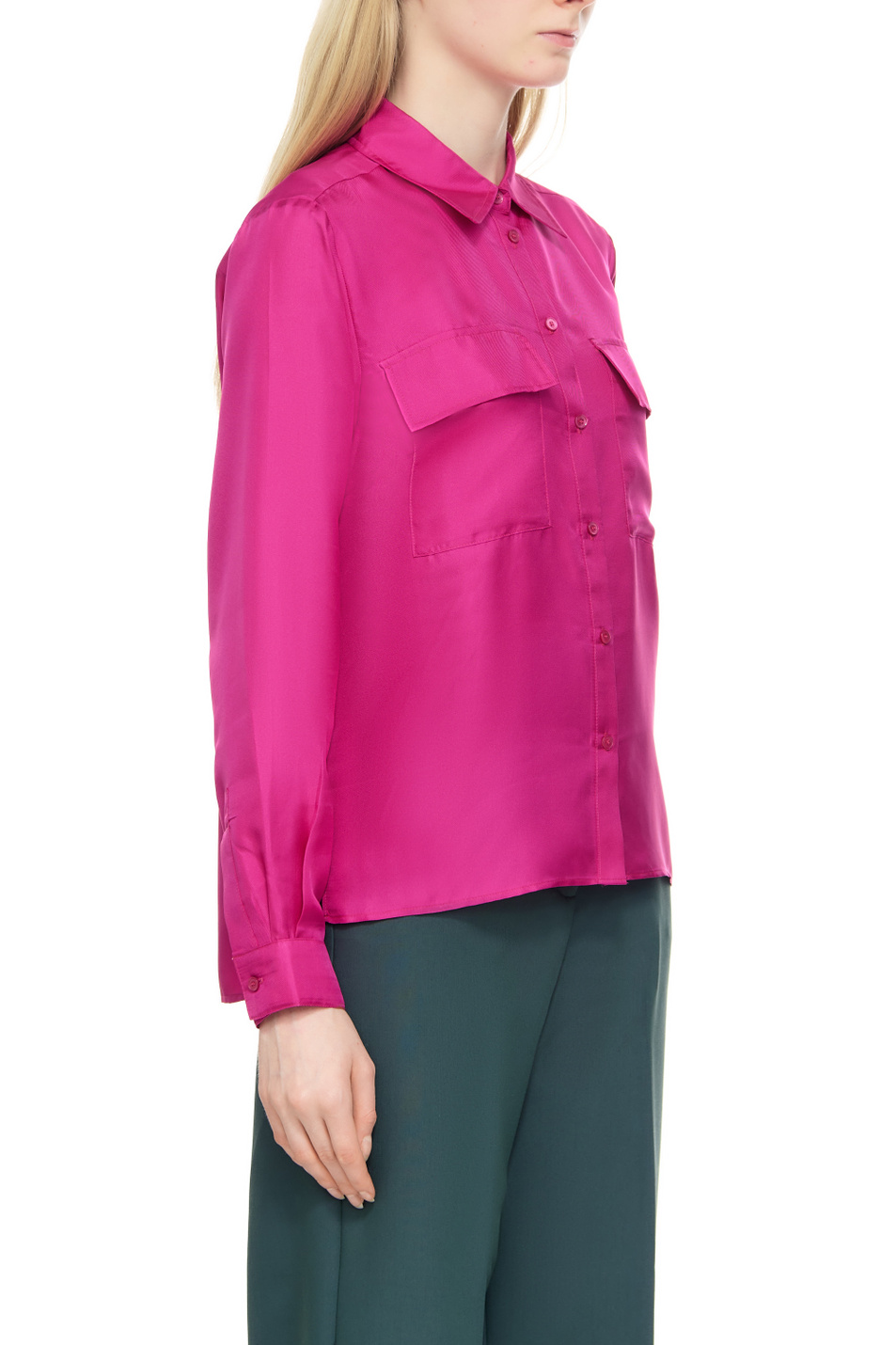 Женский MAX&Co. Рубашка ODOMETRO из натурального шелка (цвет ), артикул 71140123 | Фото 3