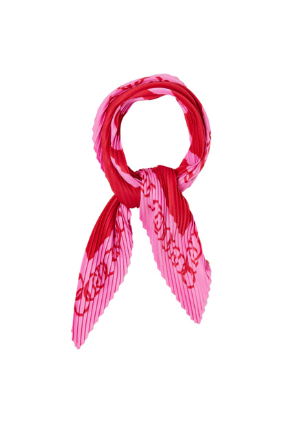 Плиссированный платок с логотипом|Основной цвет:Розовый|Артикул:2A3014T0300 | Фото 1