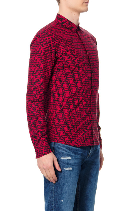 HUGO Рубашка облегающего кроя с принтом (Красный цвет), артикул 50472864 | Фото 4