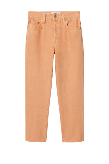 Укороченные прямые джинсы HAVANA с завышенной талией|Основной цвет:Оранжевый|Артикул:27015764 | Фото 1