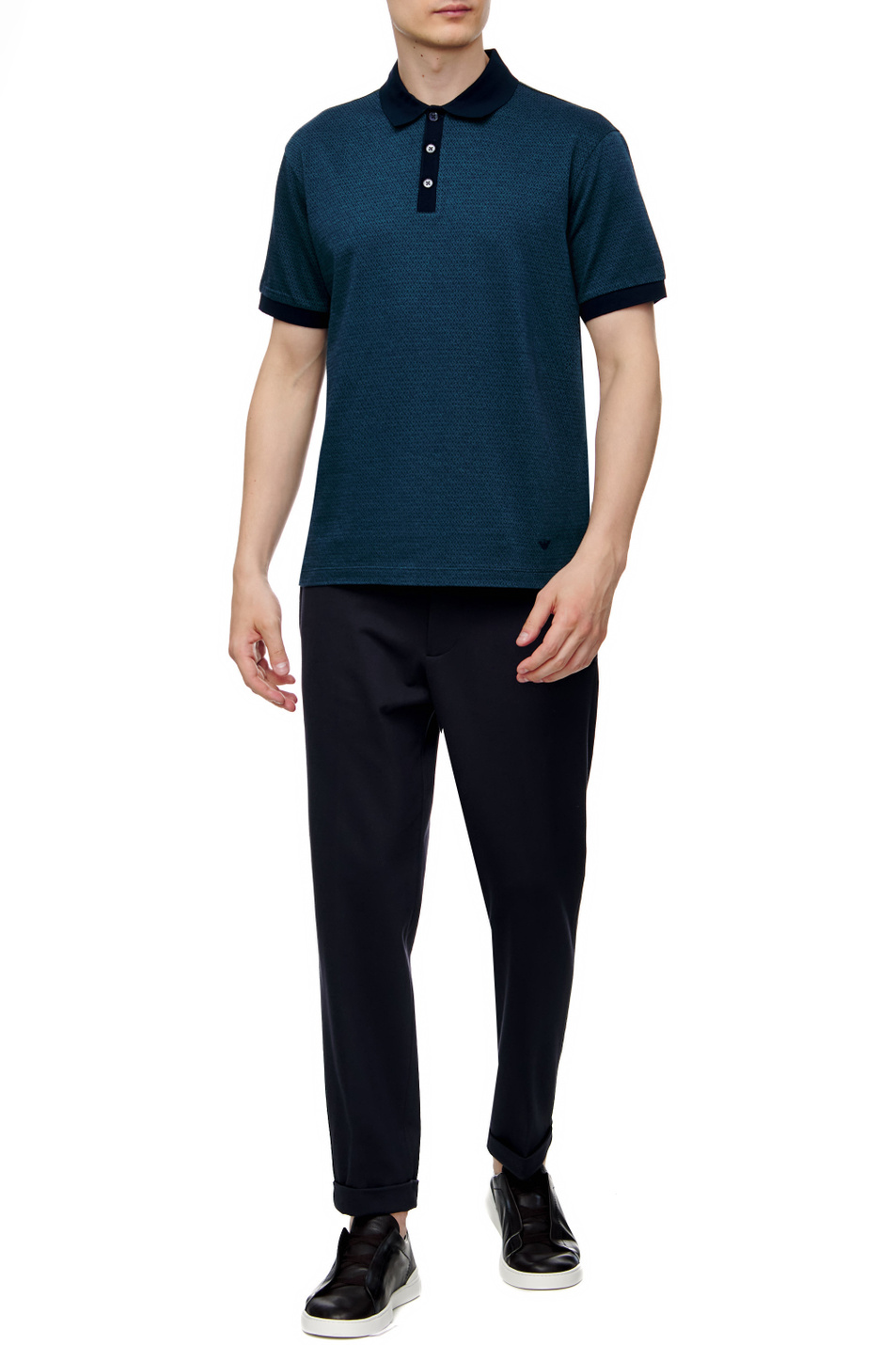 Мужской Emporio Armani Футболка поло из натурального хлопка (цвет ), артикул 6L1F7R-1JB1Z | Фото 2