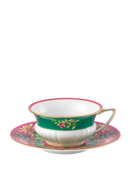 Чашка с блюдцем "Розовый лотос"|Основной цвет:Мультиколор|Артикул:1057266 | Фото 1