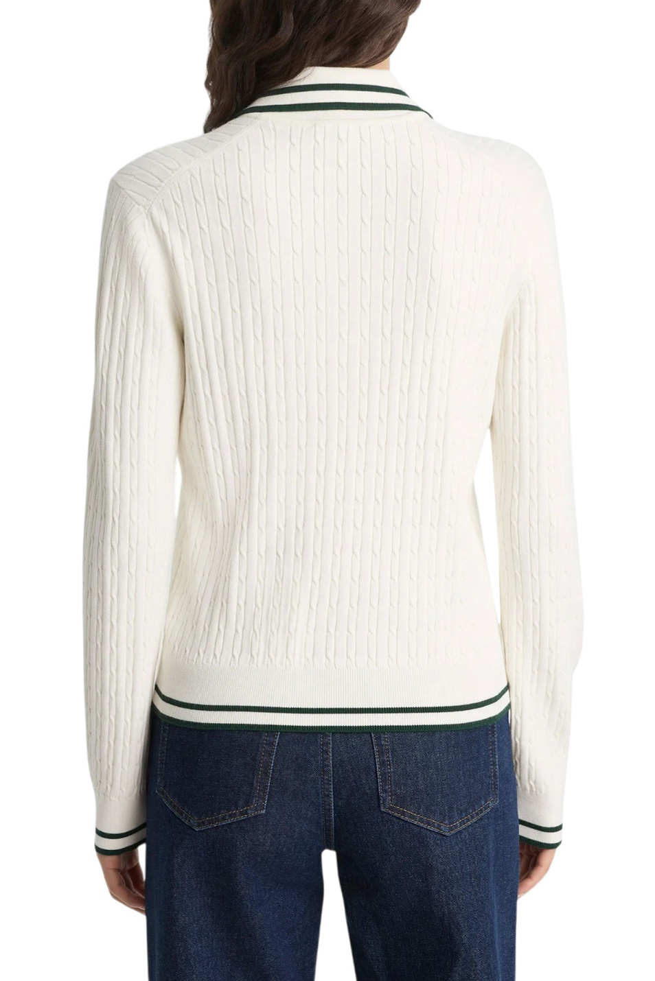 Женский Sporty & Rich Джемпер-поло SRC с логотипом (цвет ), артикул ST03761302WH61 | Фото 5