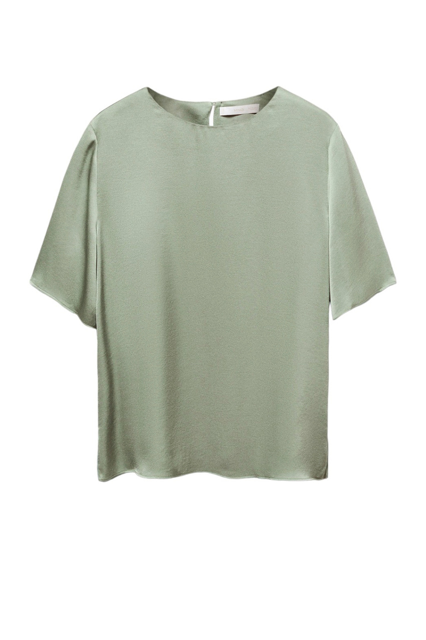 Блузка атласная MASSIM|Основной цвет:Зеленый|Артикул:57085976 | Фото 1