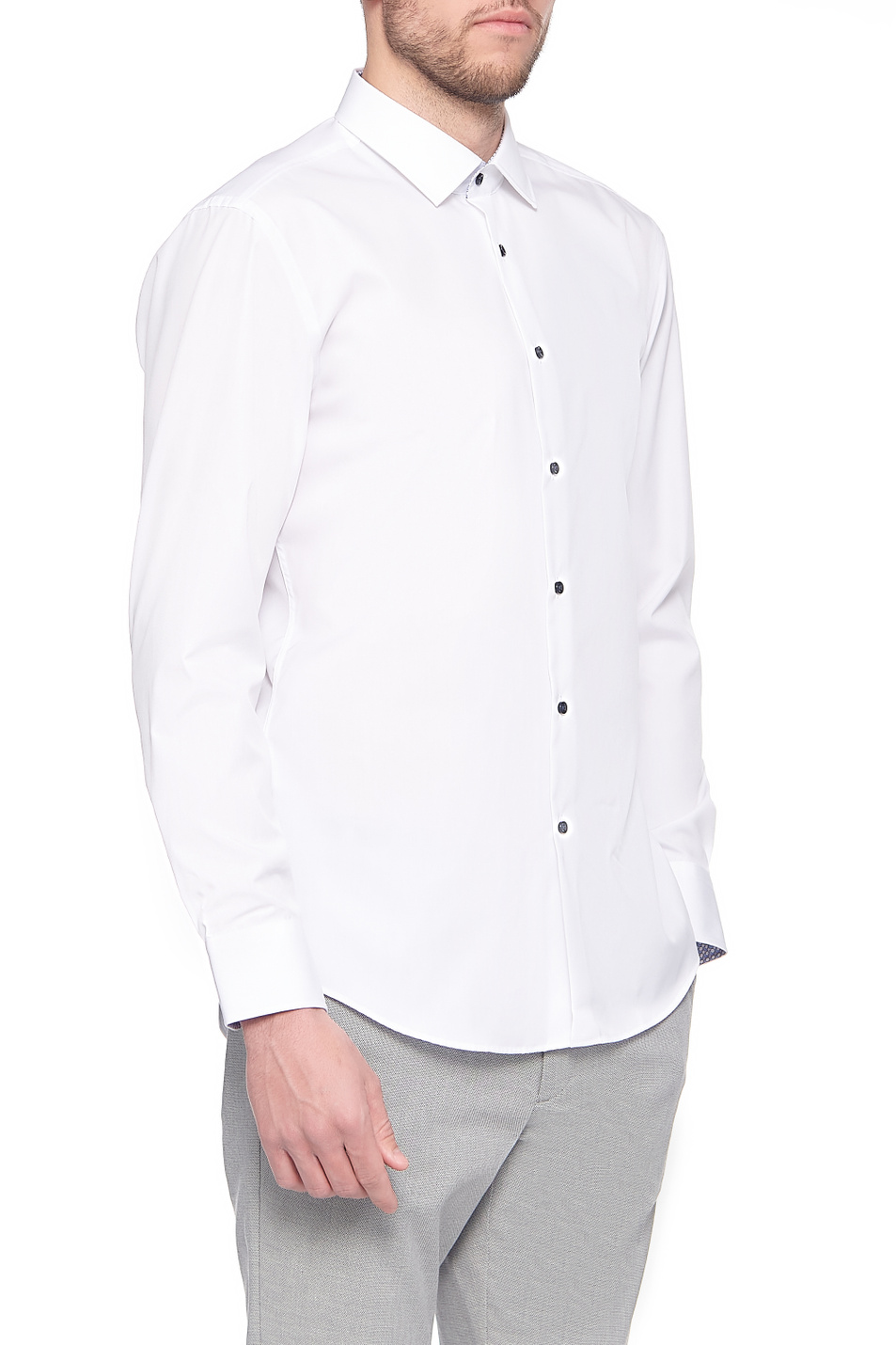 BOSS Рубашка Jorax из натурального хлопка с контрастными пуговицами (цвет ), артикул 50453912 | Фото 3