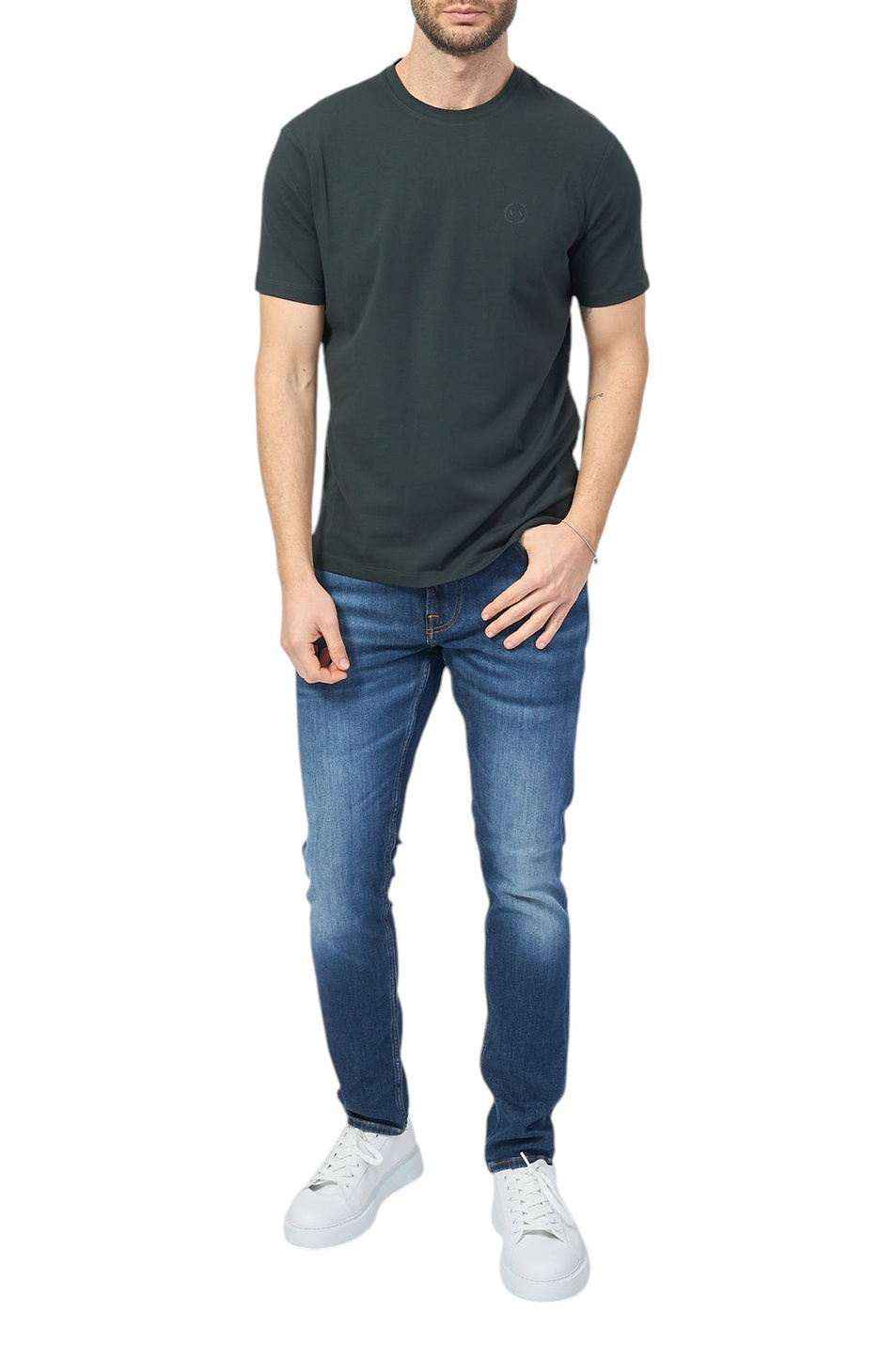 Мужской Armani Exchange Футболка однотонная (цвет ), артикул 8NZT84-Z8M9Z | Фото 3