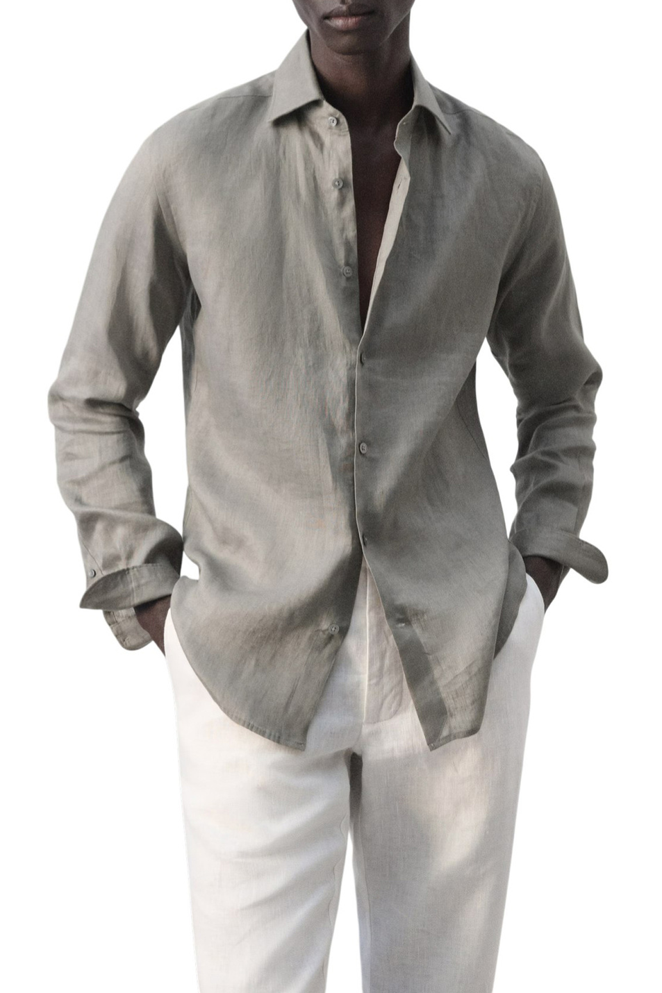 Мужской Mango Man Рубашка TUCAN из льна (цвет ), артикул 27095947 | Фото 3