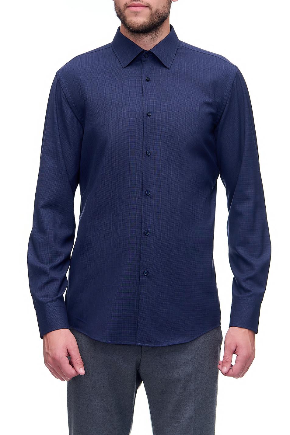 Мужской BOSS Рубашка приталенного кроя из шерсти (цвет ), артикул 50460117 | Фото 1