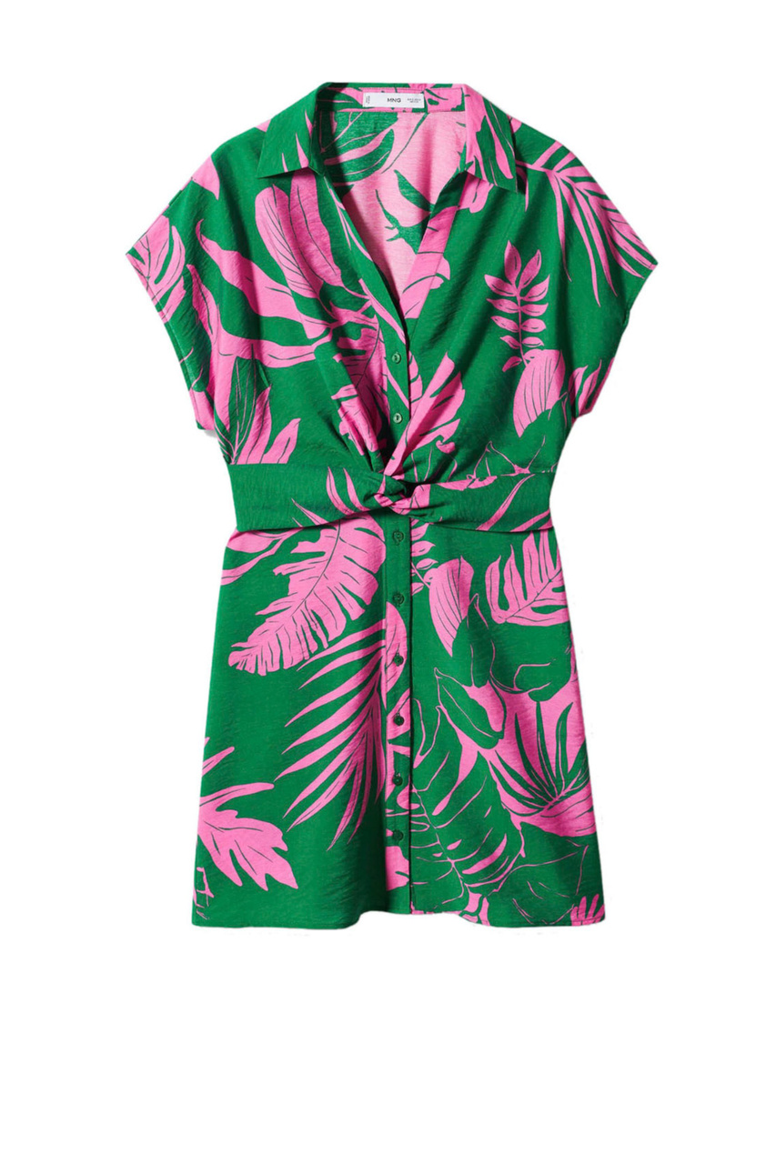 Платье-рубашка MILA с принтом|Основной цвет:Зеленый|Артикул:57050249 | Фото 1