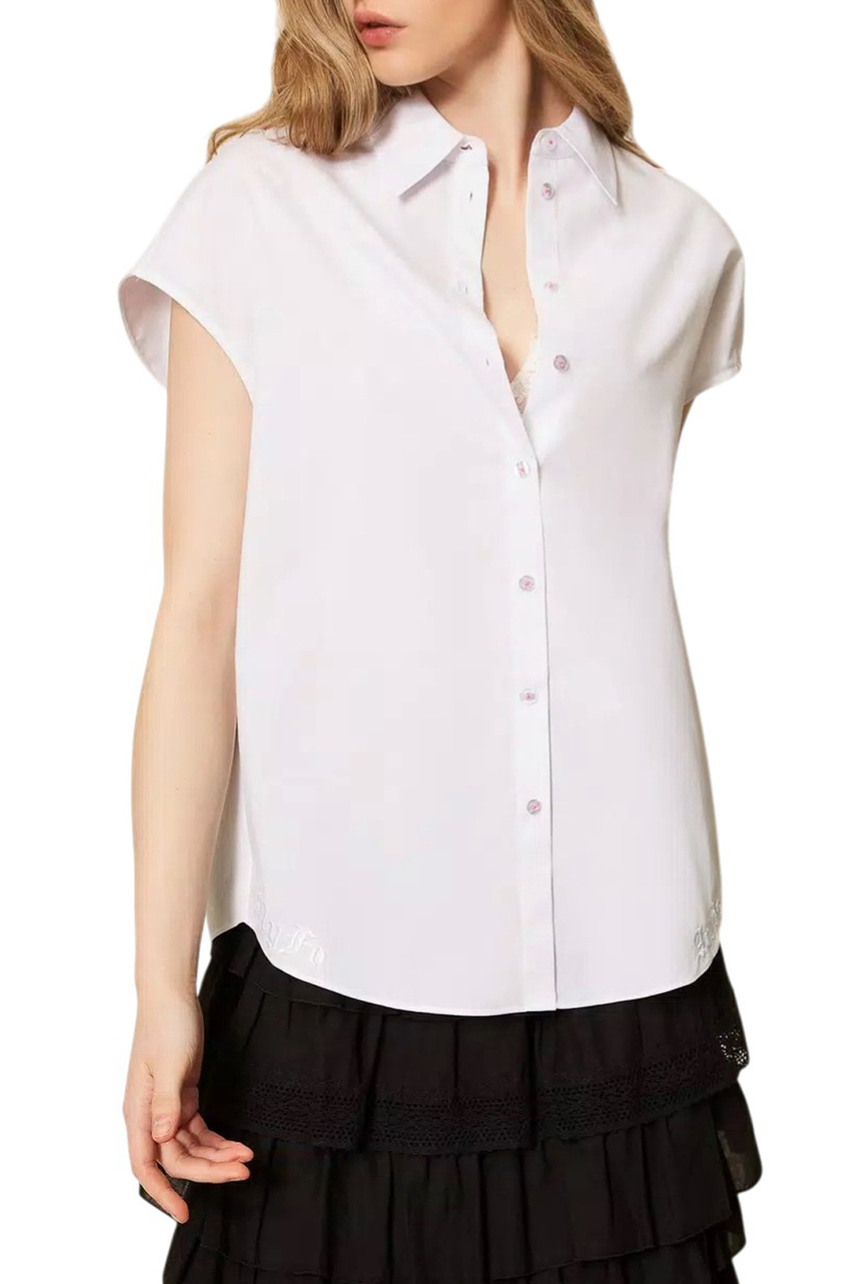 Женский TWINSET Milano Рубашка MYFO с вышивкой (цвет ), артикул 261AQ2032 | Фото 3