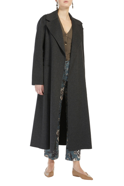 Пальто PAOLORE из чистой шерсти с накладными карманами|Основной цвет:Графит|Артикул:90160229 | Фото 2