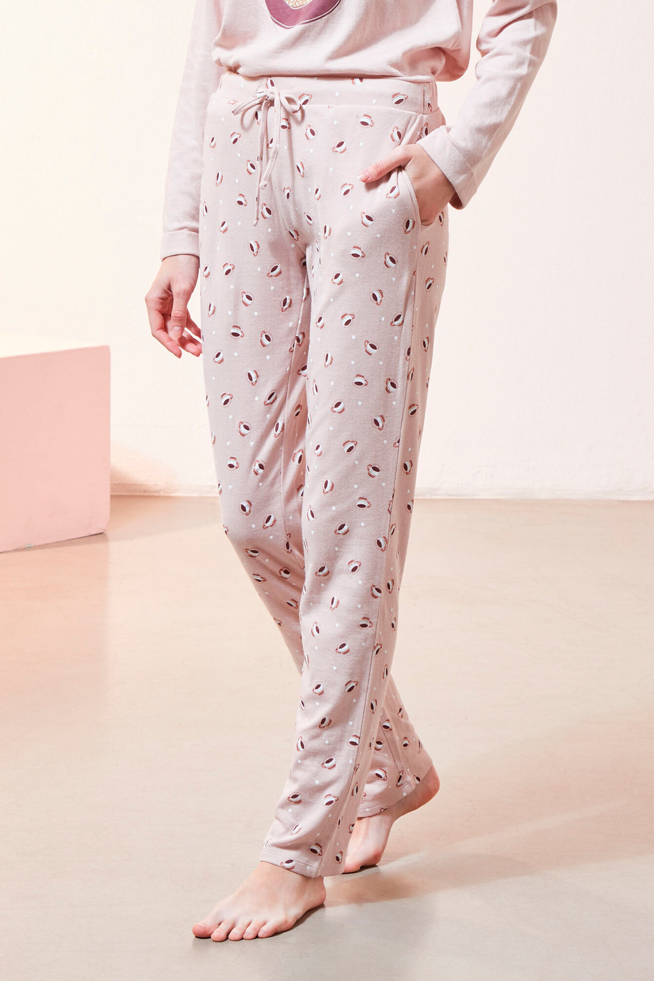 Etam Пижамные брюки FEDO с принтом «Кофе» (цвет ), артикул 6523483 | Фото 2