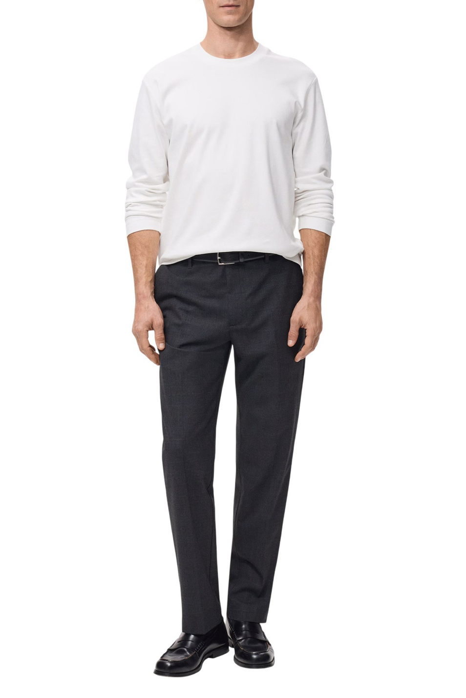 Мужской Mango Man Лонгслив GARETH из хлопка (цвет ), артикул 27061254 | Фото 2