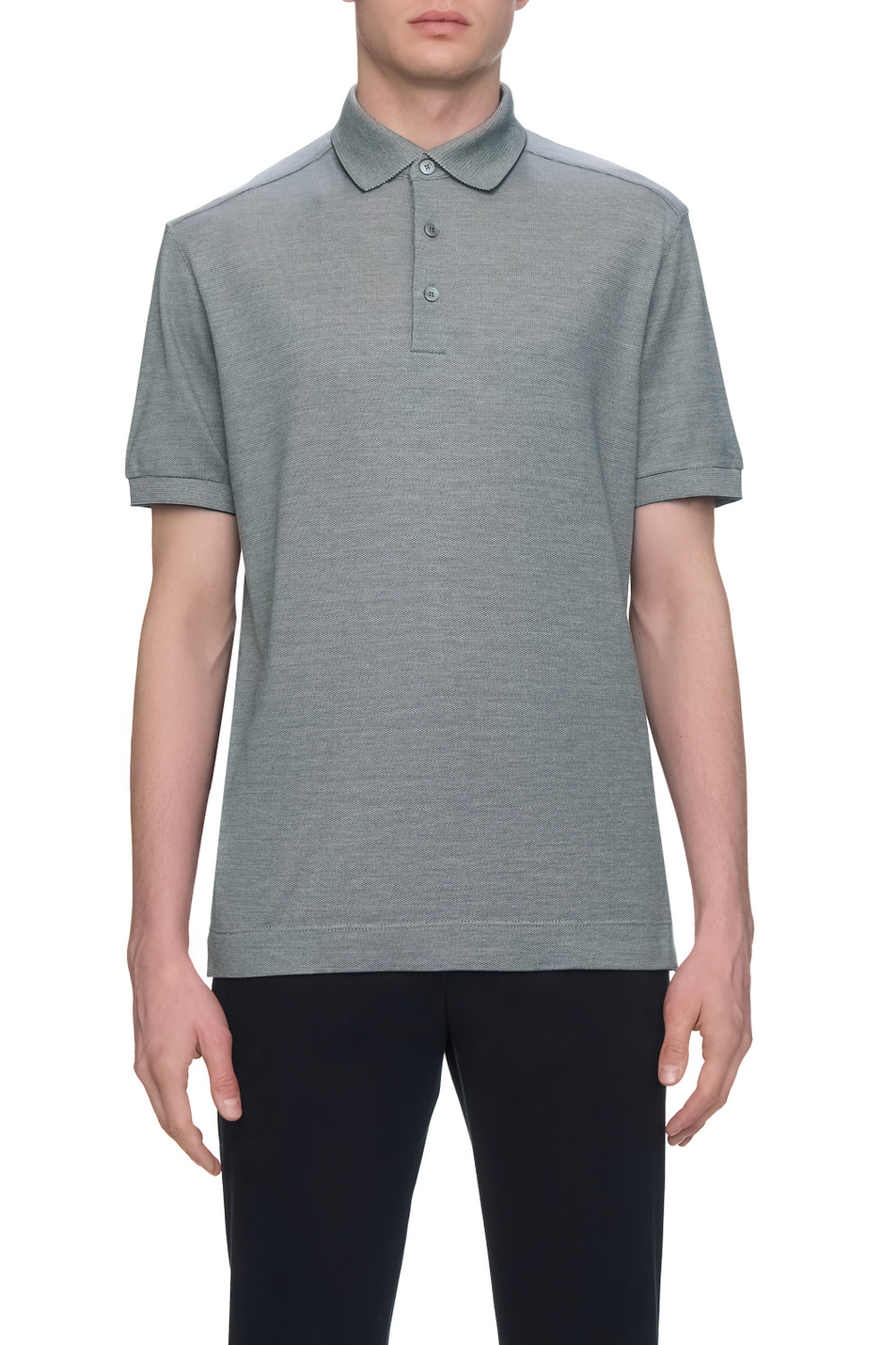 Мужской Zegna Футболка поло из хлопка и шелка (цвет ), артикул UF341A9-F786-T09 | Фото 3