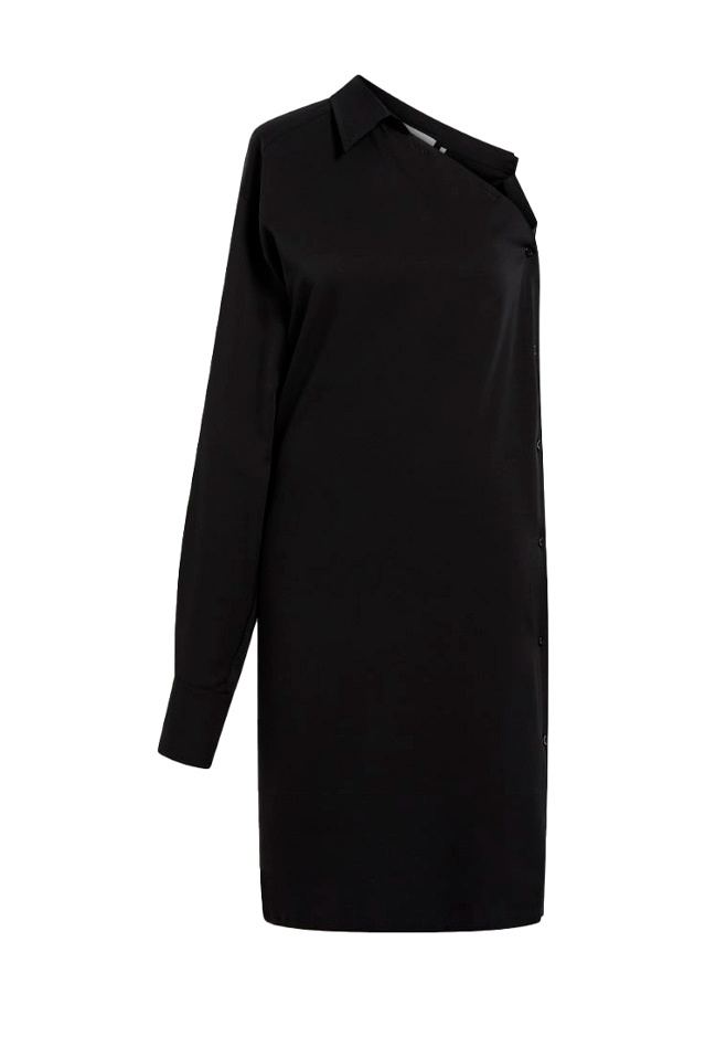 Платье ZURCA из эластичного шелка с вырезом|Основной цвет:Черный|Артикул:2412221111 | Фото 1