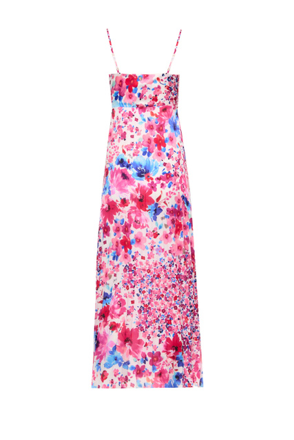 Атласное платье с принтом|Основной цвет:Розовый|Артикул:WA3479T5958 | Фото 2