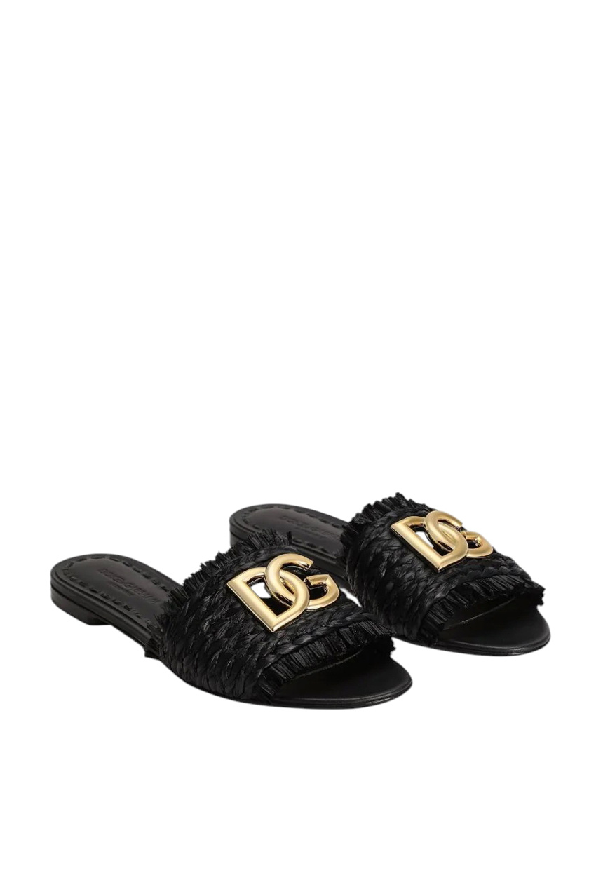 Женский Dolce & Gabbana Шлепанцы с логотипом (цвет ), артикул CQ0646-AN217 | Фото 2