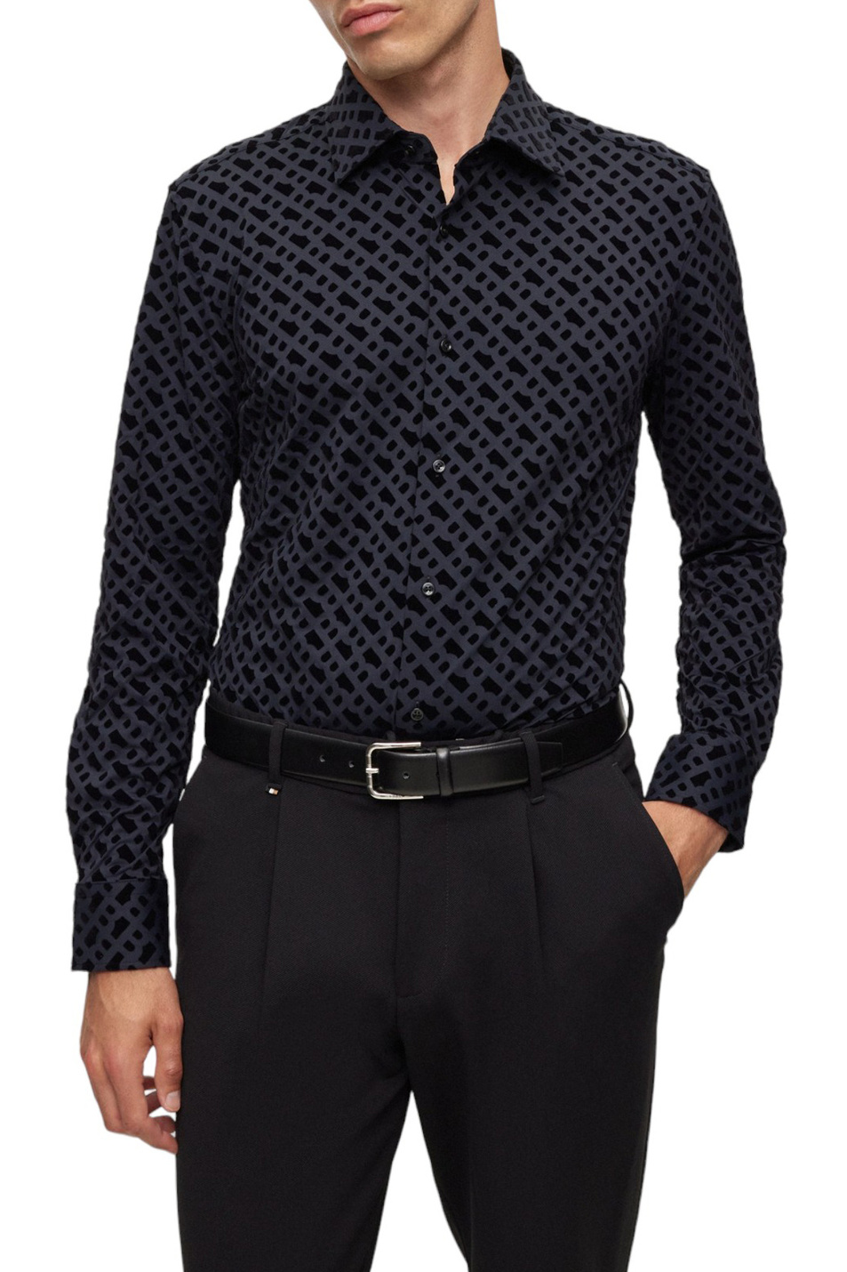 Мужской BOSS Рубашка приталенного кроя с монограммой (цвет ), артикул 50502906 | Фото 3