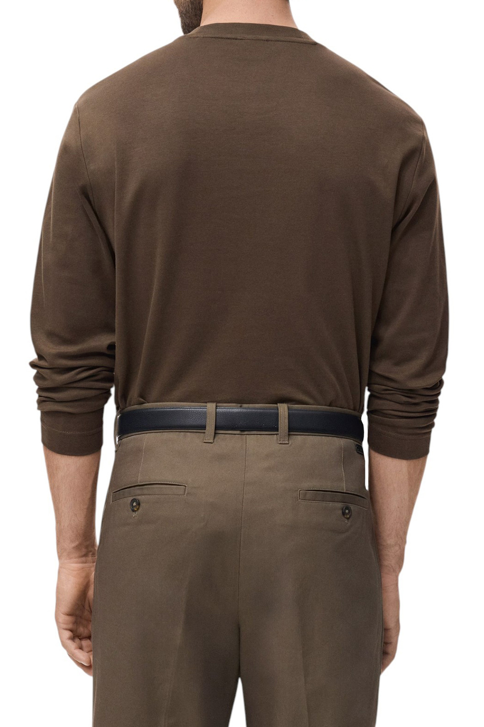 Мужской Mango Man Лонгслив GARETH из хлопка (цвет ), артикул 17025979 | Фото 4