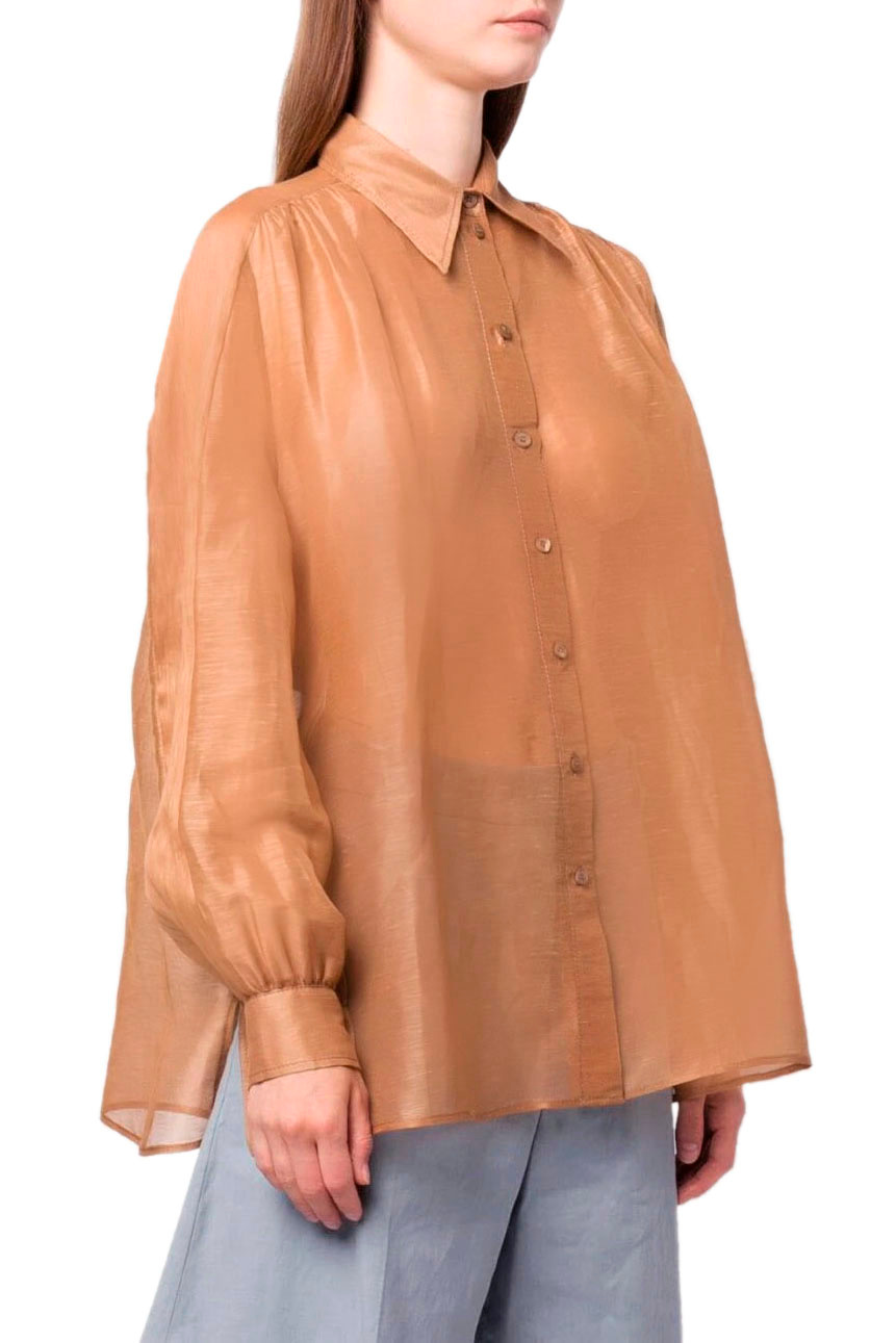 Женский Alberta Ferretti Рубашка из льна и шелка (цвет ), артикул A0216-0122 | Фото 1