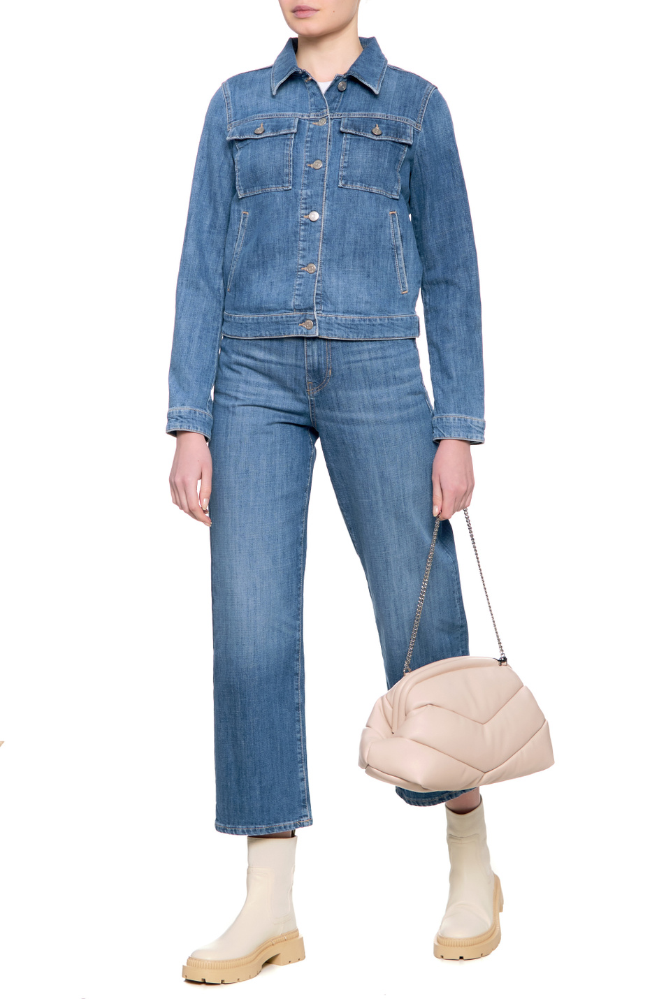 Женский BOSS Джинсовая куртка из эластичного хлопка (цвет ), артикул 50474308 | Фото 3