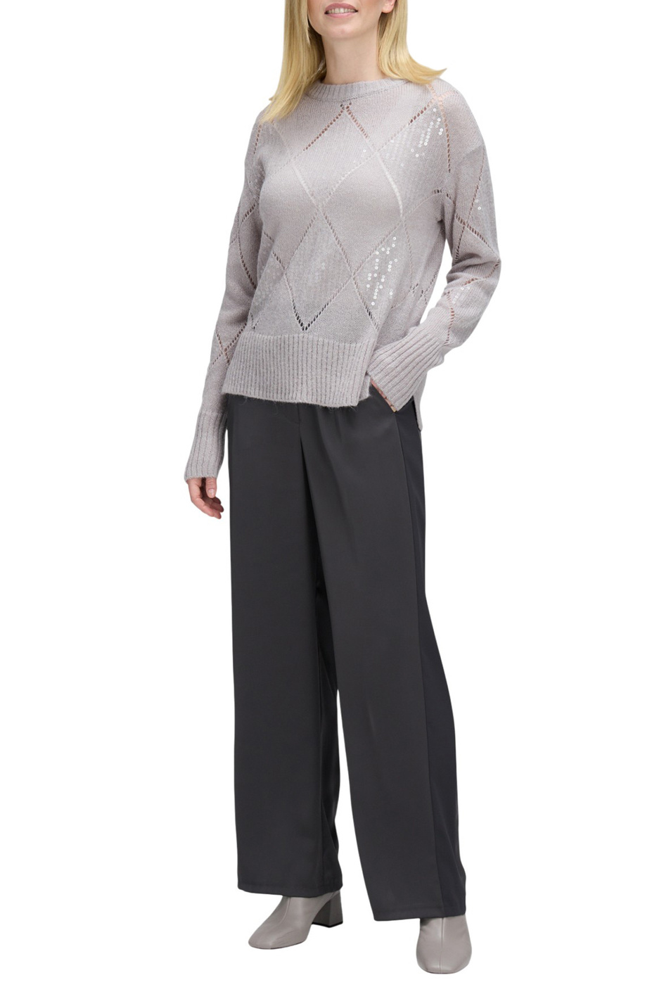 Брюки однотонные|Основной цвет:Черный Женский Betty Barclay Брюки однотонные (цвет ), артикул 6081/1196 | Фото 3