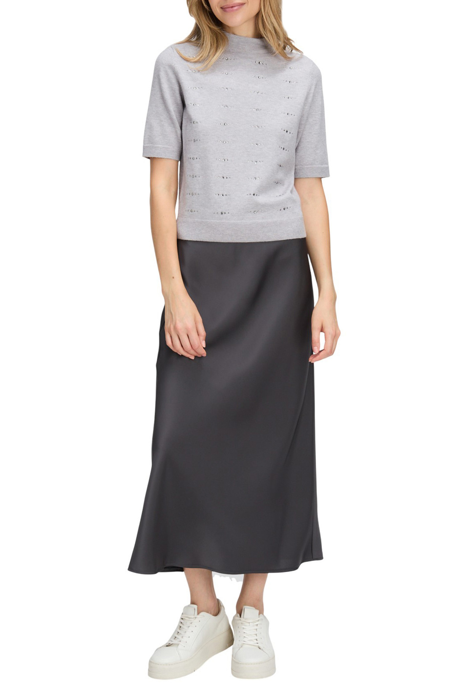 Джемпер со стразами|Основной цвет:Серый Женский Betty Barclay Джемпер со стразами (цвет ), артикул 5309/1026 | Фото 3