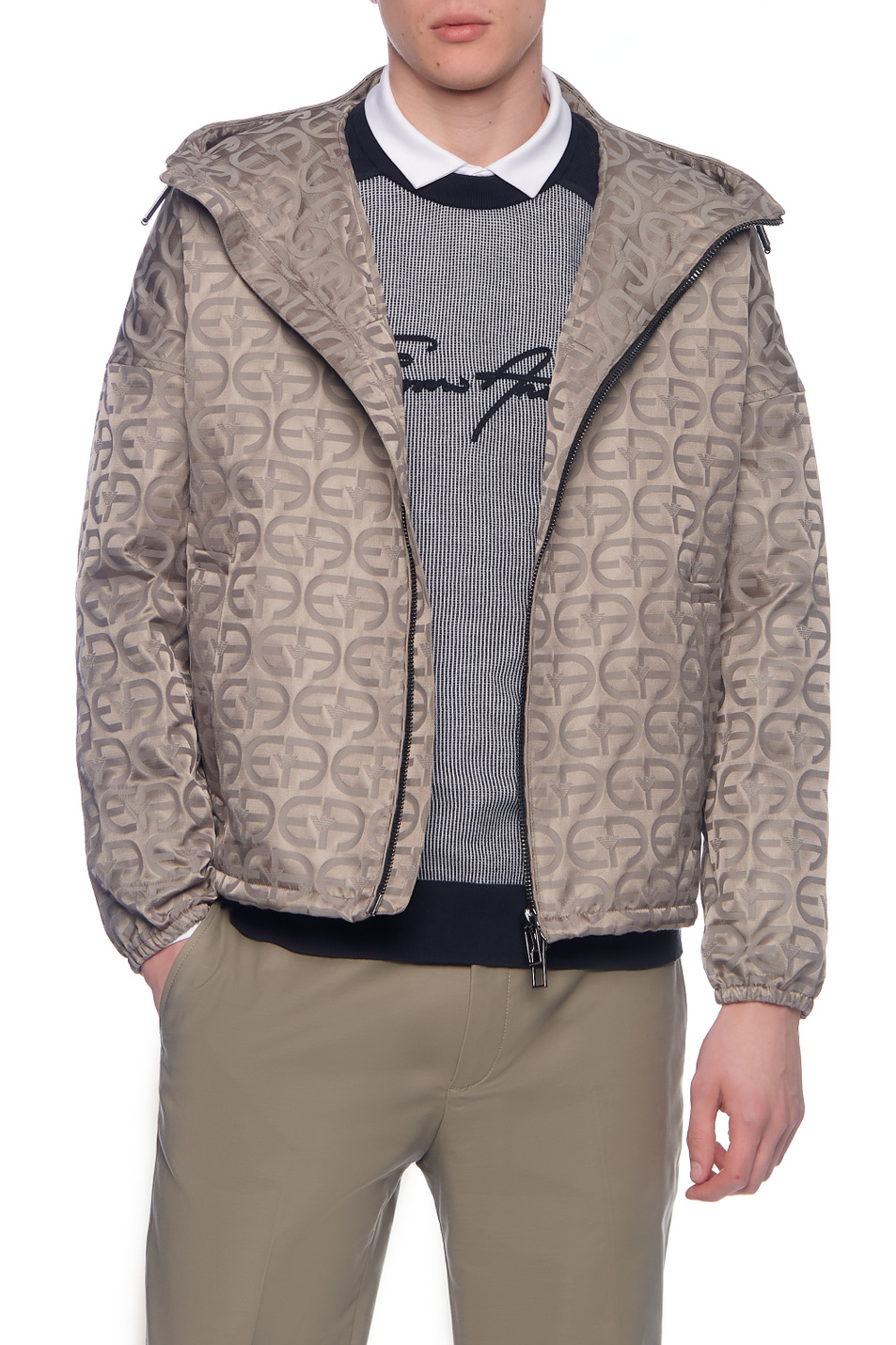 Мужской Emporio Armani Куртка из нейлона с жаккардовым логотипом R-EAcreate (цвет ), артикул 3K1BM8-1NWAZ | Фото 3